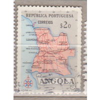 Португальская колония Португальская Ангола 1955 год  лот 16 Карта Анголы