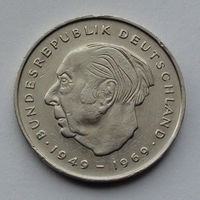 Германия 2 марки. Теодор Хойс. 1970. G