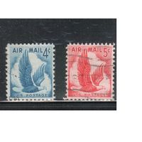 США-1954, (Мих.680-681), гаш.  , Авиапочта, Фауна, Орел, (полная серия)