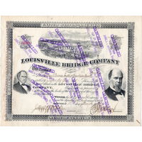 США, Кентукки, Louisville Bridge Company, 1899 г., марки, сухая печать, гашение
