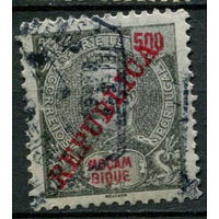 Португальские колонии - Мозамбик - 1911 - Король Карлуш I. Надпечатка REPUBLICA на 500R - [Mi.116] - 1 марка. Гашеная.  (Лот 140BA)