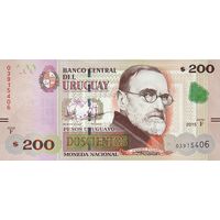 Уругвай 200 песо образца 2015 года UNC p96
