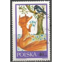 Польша. Сказки. Лиса и ворона. 1968г. Mi#1829.