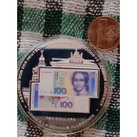 Либерия 10 долларов 2002 валюта Германии 100 марок