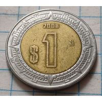 Мексика 1 песо, 2008    ( 2-7-3 )