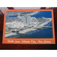 С005-3073 Открытка Atlantic City New Jersey США Конец 1990-х – начало 2000-х Подписана