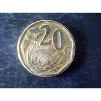 Монеты.Африка.ЮАР 20 Центов 1999.