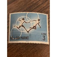 Сан Марино 1963. Олимпиада Токио-1964. Эстафета. Марка из серии