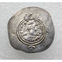 Иран (Персия) VI век Драхма. Сасаниды. Хосров II (591-628 гг.) 3-й год правления, г. Хормузд-Ардашир