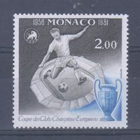 [276] Монако 1981. Спорт.Футбол.Кубок европейских чемпионов. Одиночный выпуск. MNH