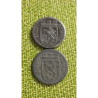 Эльберфельд ( нотгельды )50 пфеннигов 1918 г ( реже встречается ,железо, )