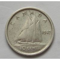 Канада, 10 Центов 1942 Серебро