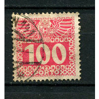 Австро-Венгрия - 1908/1913 - Цифры 100H. Portomarken - [Mi.44p] - 1 марка. Гашеная.  (Лот 40CA)