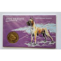 Остров Паган 3 доллара 2021г Немецкий дог серии Собаки