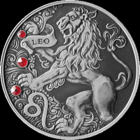 Лев (Leo)   , серебро , 20 рублей ,  2015 год. Зодиакальный гороскоп .  Гараскоп .  Знаки Зодиака , Гороскоп .