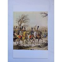 Неизвестный. Императоры Александр I и Вильгельм III объезжают войска. 1813