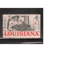 США-1962, (Мих.827) , гаш.  , Штат Луизиана, Пароход (одиночка)