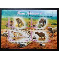 Марки - фауна гепарды Чад 2012 блок