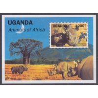 1991 Уганда 965/B149 Фауна - носорог 13,00 евро