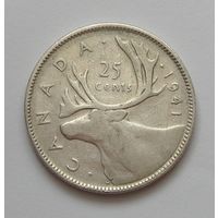 Канада, 25 Центов 1941 Серебро