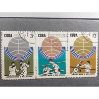 Куба 1974 год. I Чемпионат мира по боксу среди любителей (серия из 3 марок)