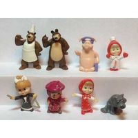 Коллекция игрушек из киндера Маша и медведь 3 (все вкладыши)