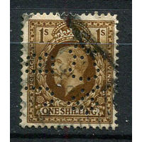 Великобритания - 1924/1928 - Король Георг V 1Sh - [Mi.165x] - 1 марка. Гашеная.  (LOT EV10)-T10P19