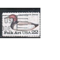 США-1985, (Мих.17334),  гаш., Народное творчество, Утки,