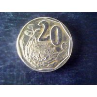 Монеты.Африка.ЮАР 20 Центов 2010.