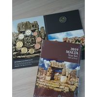 Официальный набор монет евро 2019 года Мальты регулярного чекана 1, 2, 5, 10, 20, 50 центов, 1 и 2 евро и 2 евро Та Хаджрат. BU