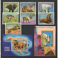Гвинея Экваториальная. Фауна Северной Америки (1977г.)