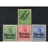 Германия Почта за рубежом Марокко 1899-11 Надп #2,35-6,49*