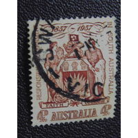 Австралия 1957 г. Герб штата - Южная Австралия.