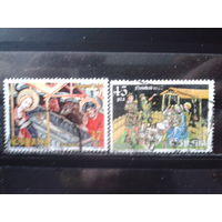 Испания 1985 Рождество, фрески 14-15 вв Полная серия