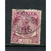 Малайские штаты - Селангор - 1949/1955 - Султан Хисамуддин Алам Шах 10С - [Mi.61] - 1 марка. Гашеная.  (Лот 37CQ)