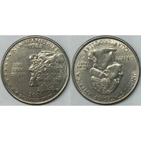 25 центов(квотер) США 2000г D, Нью-Гэмпшир