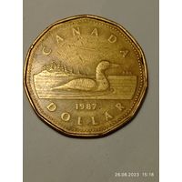 Канада 1 доллар 1987 года .