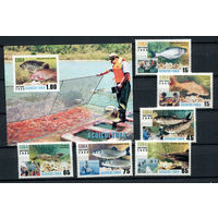 Куба - 2008 - Морская фауна. Рыболовный промысел - [Mi. 5049-5054 bl.237] - полная серия - 6 марок и 1 блок. MNH.  (LOT H53)