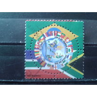 Бразилия 2010 Футбол в Южной Африке, флаги участников Михель-2,6 евро гаш