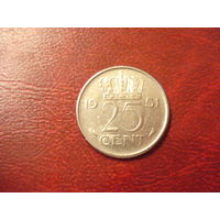 25 центов 1951 год Нидерланды