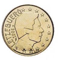 Люксембург 50 евроцентов, 2008 UNC из ролла