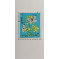 Япония 1980. Стандартный выпуск. Флора. Без вертикальной перфорации