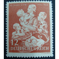 Германия Рейх 1943 10 летие Зимней помощи #859** Мать и дети