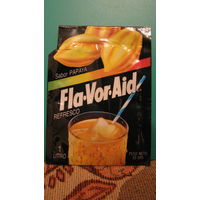 Этикетка от растворимого напитка Fla-Vor-Aid (папайя).