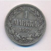 1 марка 1867 год (для Финляндии) _состояние VF+