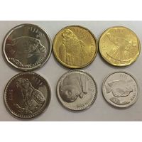 Фиджи. набор 6 монет 5, 10, 20, 50 центов 1 и 2 доллара 2012 год