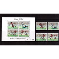 Малави-1986, (Мих.465-468,Бл.66)  **  , Спорт,