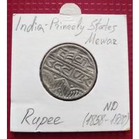 Индия(Княжество Мевар) 1 рупия (1858-1920 гг), серебро. #10103