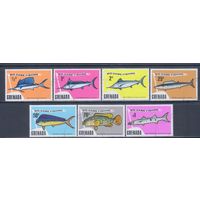 [1623] Гренада 1975. Фауна.Рыбы. Гашеные марки.