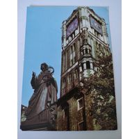 Польская открытка с памятником Н.Копернику в Турине